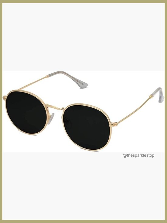 Metal Frame Polarized Sunglasses UV400 Protection Round Retro Shades main image 6